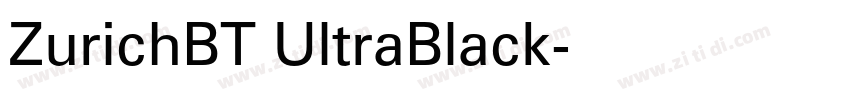 ZurichBT UltraBlack字体转换